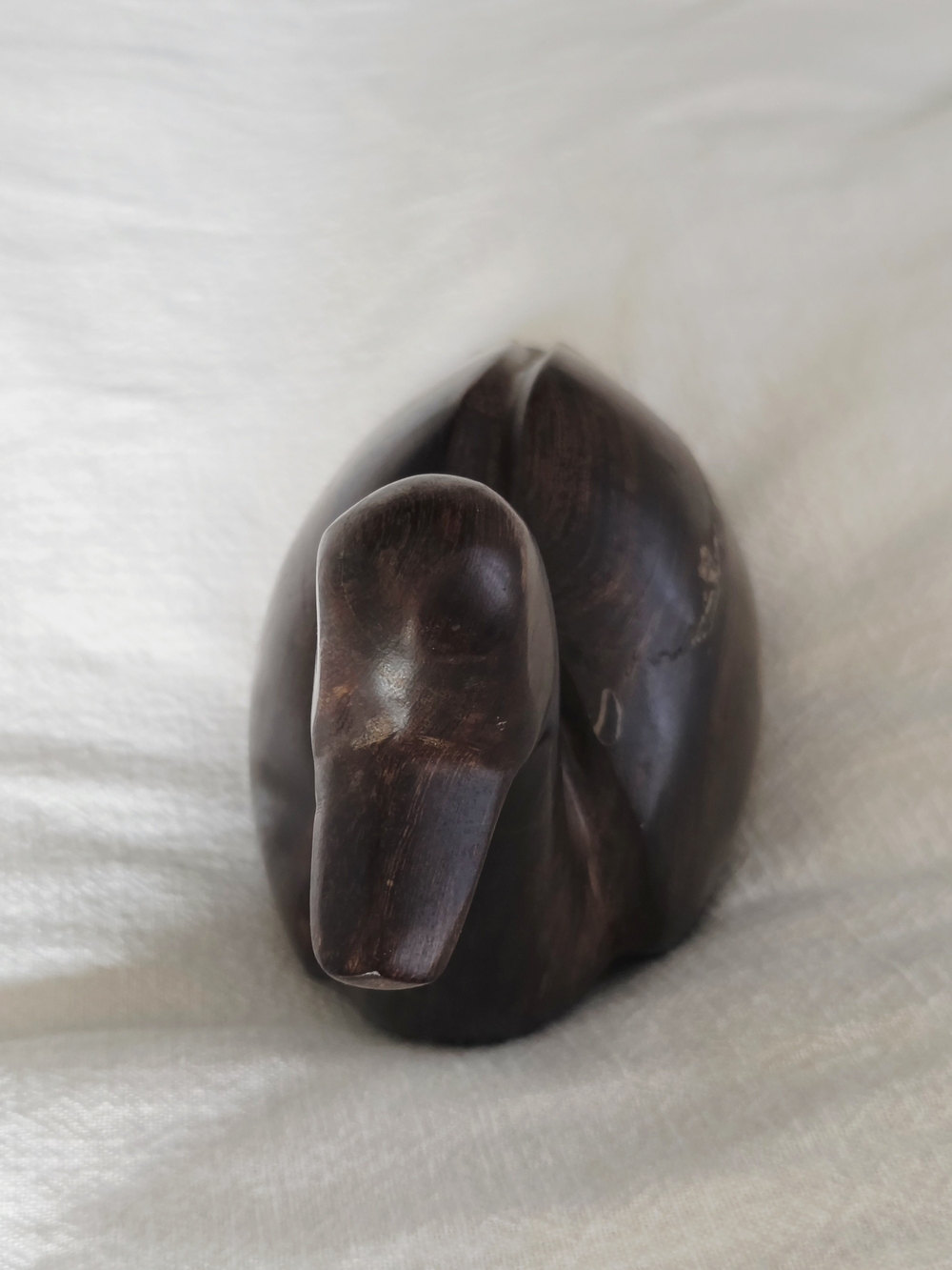 Handcrafted Solid Ironwood Duck Sculpture - Picture 3 of 8